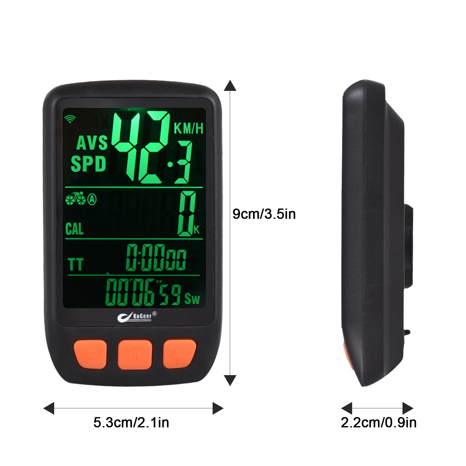 Bicycle Cycle Computer Wireless Digital Bike Speedometer Odometer with Rechargeable Battery Backlight Bike Stopwatch