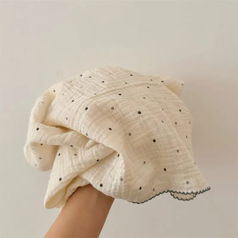 2Layer Blanket for Newborn Baby Floral Cotton Muslin Swaddle Thin Baby Summer Blanket Infant Toddler Baby Bath Towel100X100CM