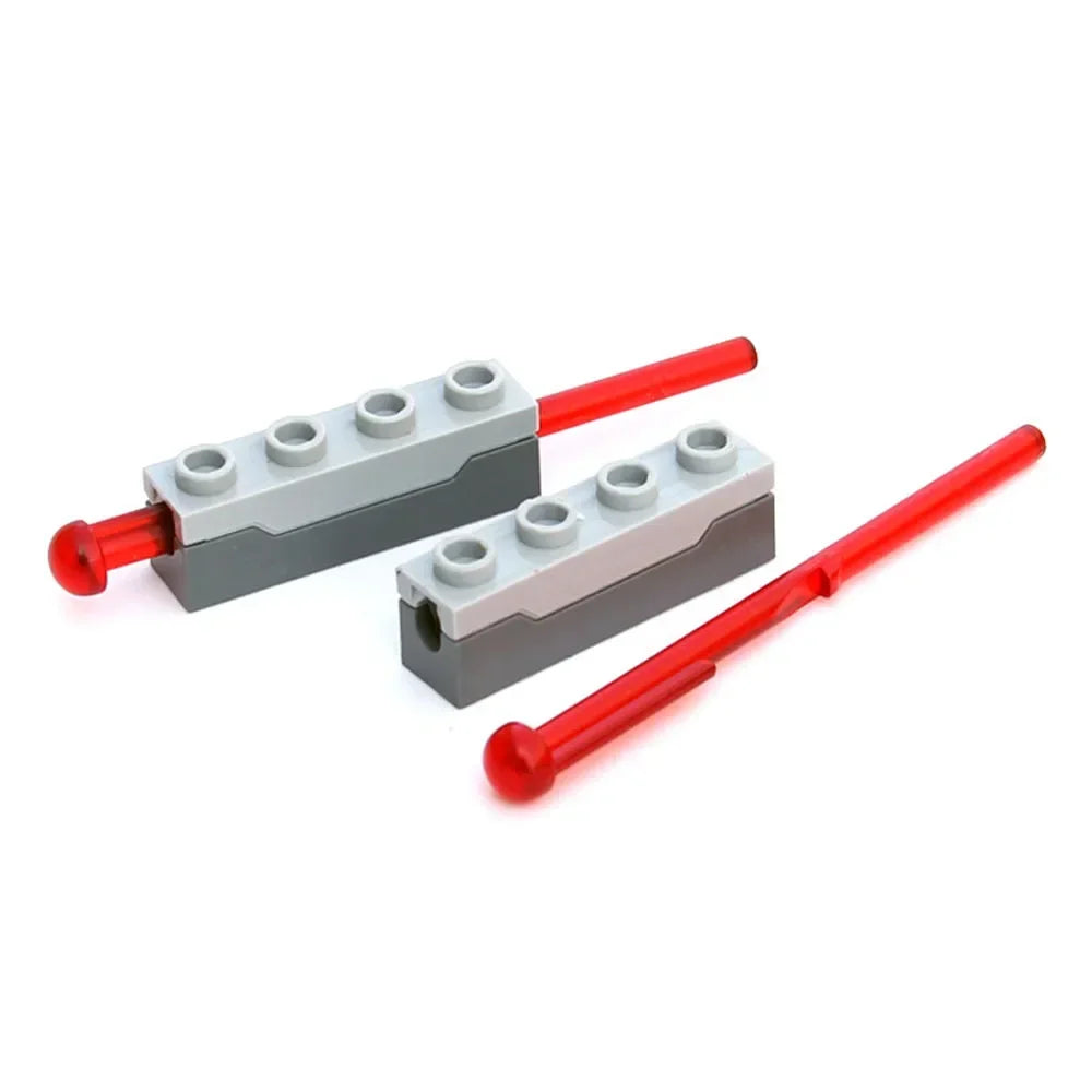 1x4 Launcher+8L Bullet Spring Shooting Mechanism Toy MOC Building Blocks Technical Parts Shooter Dart Weapon 15301 15303 15400