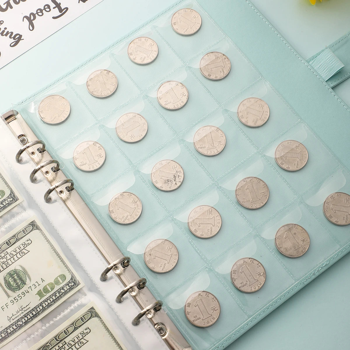 10pcs Coin Collector Storage Pages, 200-Compartment Clear PVC Sheets for Commemorative & Regular Coins, Display & Organize
