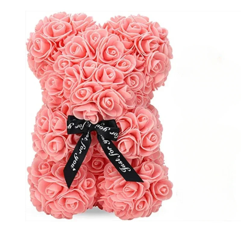 2026 Artificial Flower Eternal Rose Teddy Bear for 520 Mom Mother's Day Birthday Valentine's Day Anniversary Gifts & Decorations