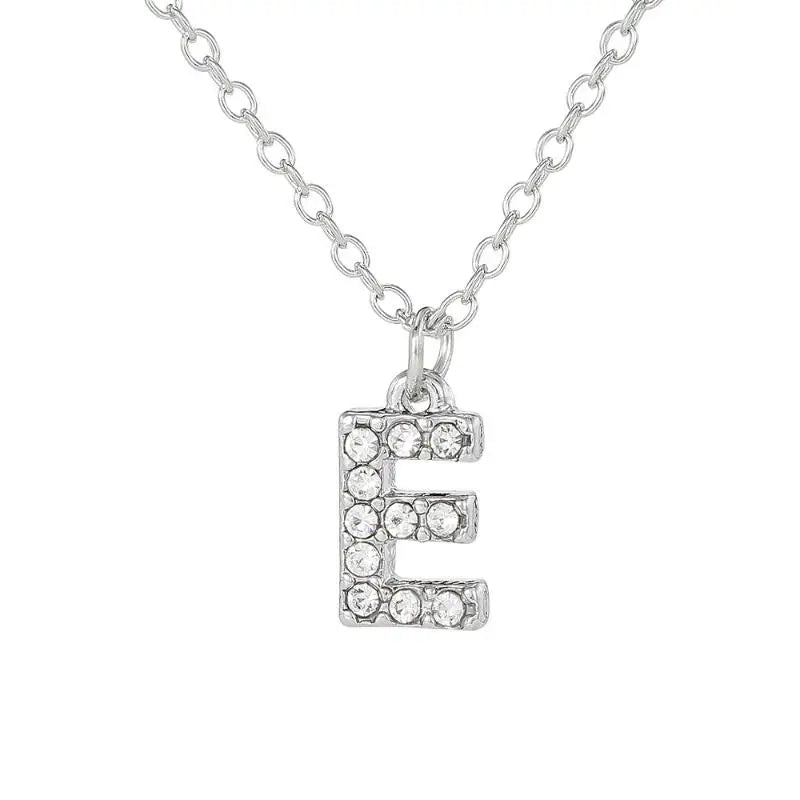Fashion Shining A-Z Letter Pendant Charm Necklace 26 Initial Alphabet Name Clavicle Chain Party Jewelry Gift
