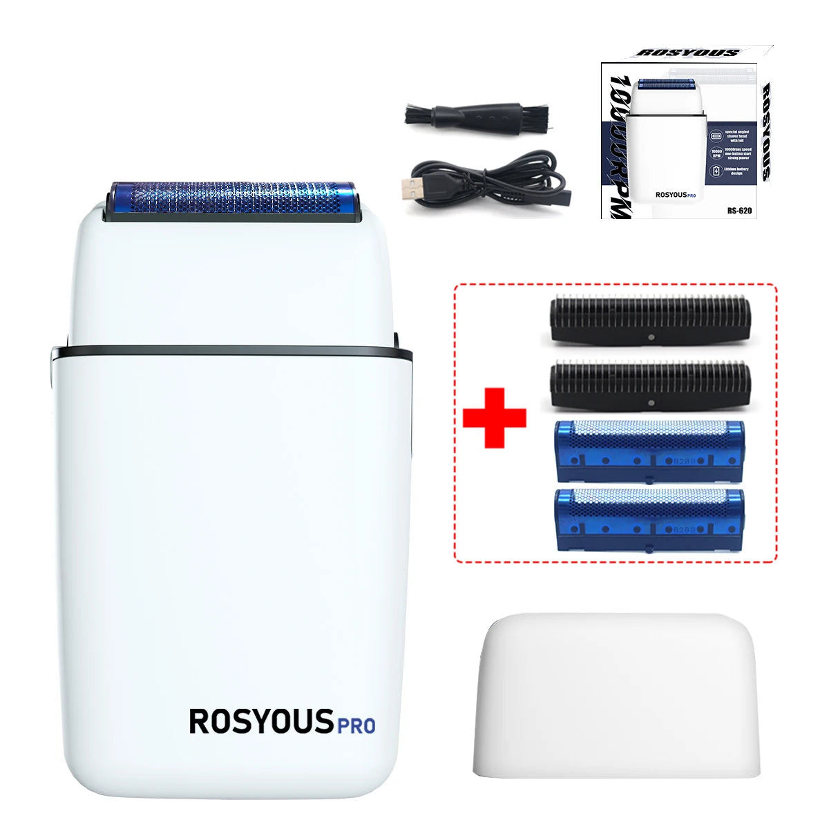 Electric Shaver - 10000RPM Double Foil Hypoallergenic