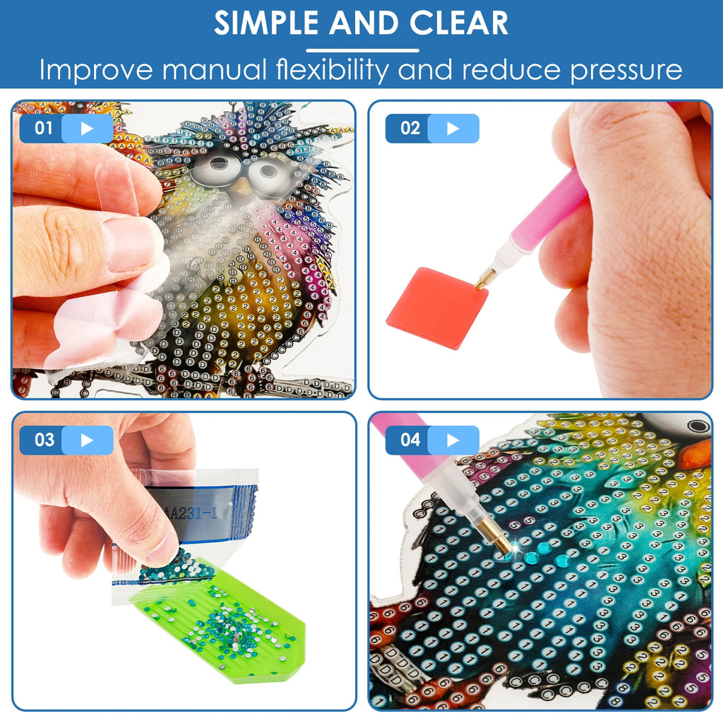 Diamond Art Painting Kit Double Sided 5D DIY Diamond Painting Kits Hanging Decor for Wall Window Home Ornament Hanging Decor