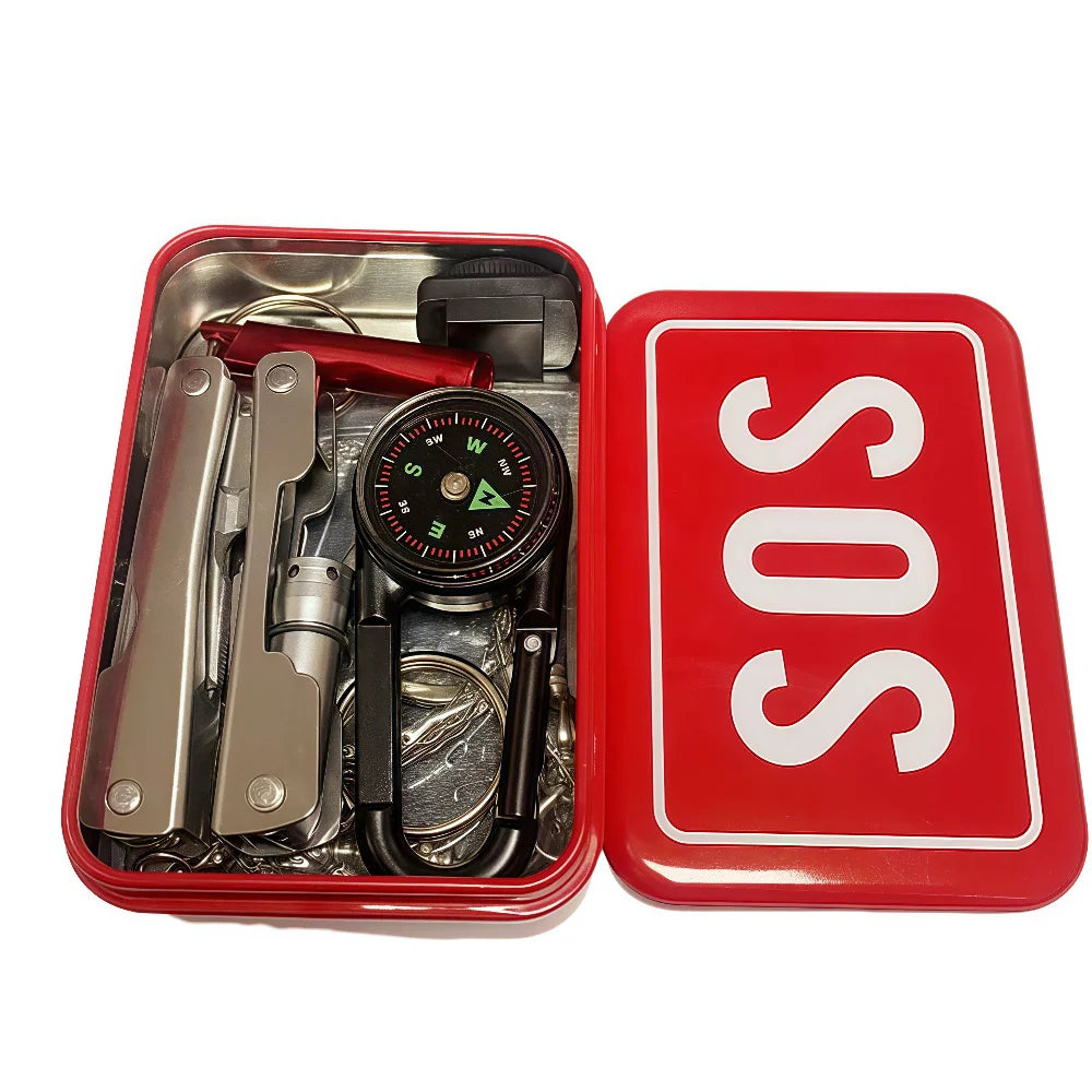 IFAK Trauma First Aid Kit Mini Iron box Tactical Medical for Car Home Travel Hiking and Camping Emergency Survival Gear