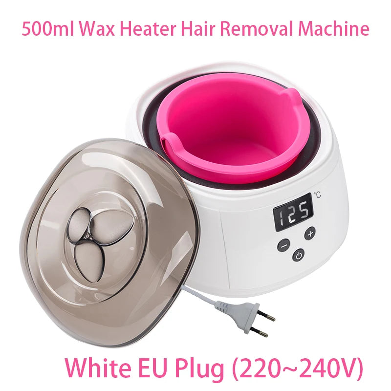 500ml LCD Smart Wax Heater – Silicone Liner, Hair Removal & Wax Therapy Machine