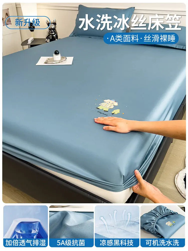 Cute Bedroom Bedsheets Cooling Kids Comferter Blue Bedsheets Pillow Cover Soft Ropa De Cama Juego Completo Bedding Set