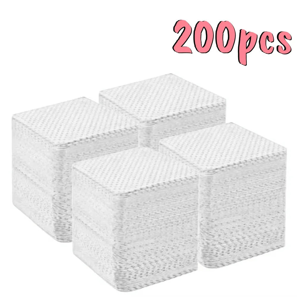 20-600pcs Lint-Free Nail Wipes Gel Cleansing Tissues Aluminum-Free Nail Polish Remover Pads for Nail Beauty Cleaning Care Tool