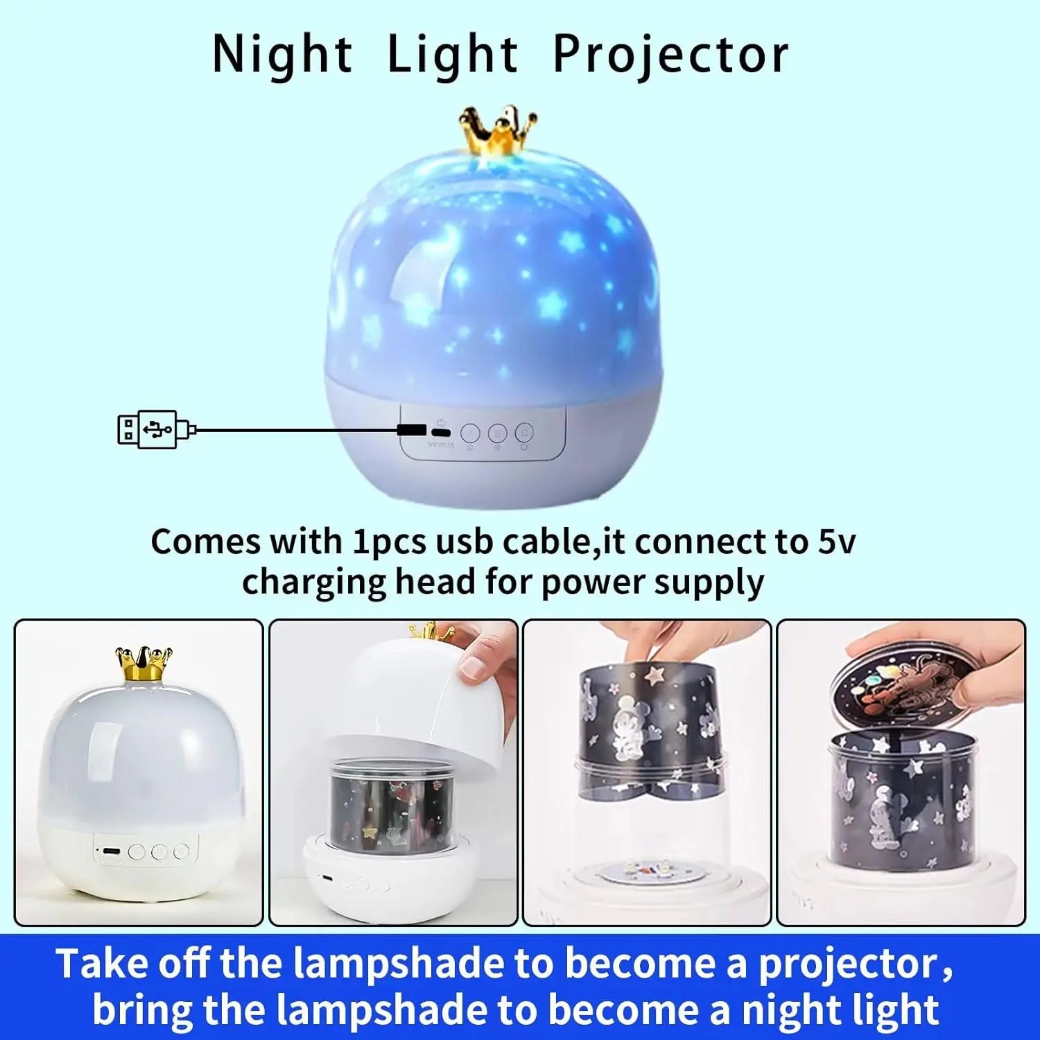 Night Lights Star Galaxy Projector Bedroom Ceiling Star Projector with 360 Rotating for Boys and Girls Birthday Christmas Gifts