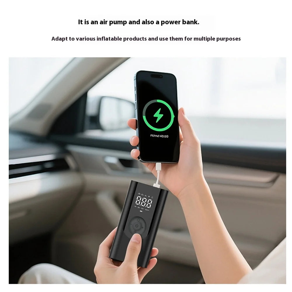 Portable Tire Inflator Rechargeable Electric Inflator for Car Bicycle Digital Air Compressor Football Ball Inflator Pump