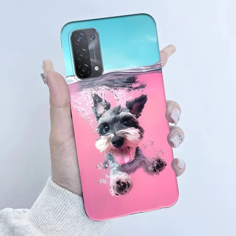 For Oppo A54 5G A74 5G A93 5G Case Soft TPU Silicone Cover Cute Astronaut Panda Phone Case CPH2195 CPH2197 CPH2263 Coque Funda