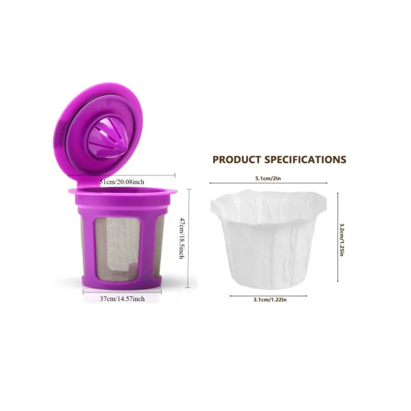 Disposable Paper Filter/ Reusable K-Cups Coffee Pods/ K-cup Coffee Capsule Cup Compatible with Keurig 2.0 and 1.0 Coffee Maker
