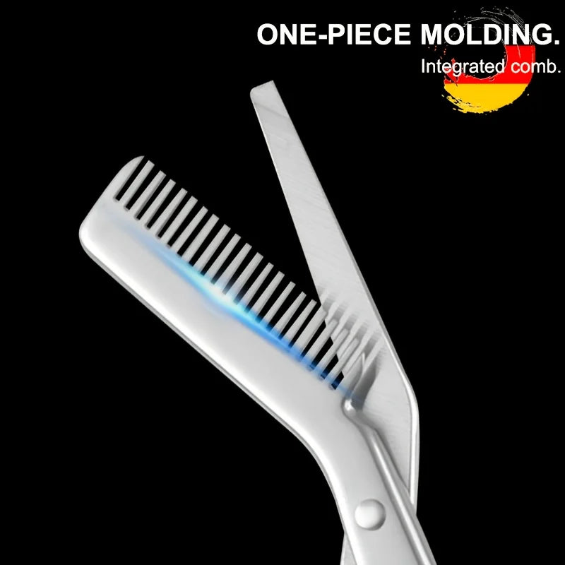 Stainless Steel Eyebrow Trimming Scissors with Comb, Facial Hair Grooming Tool for Men and Women Perfect Face Care Tool