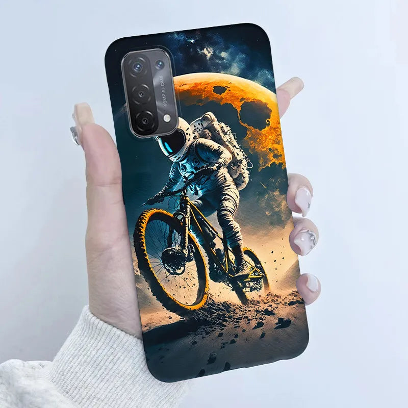 For Oppo A54 5G A74 5G A93 5G Case Soft TPU Silicone Cover Cute Astronaut Panda Phone Case CPH2195 CPH2197 CPH2263 Coque Funda