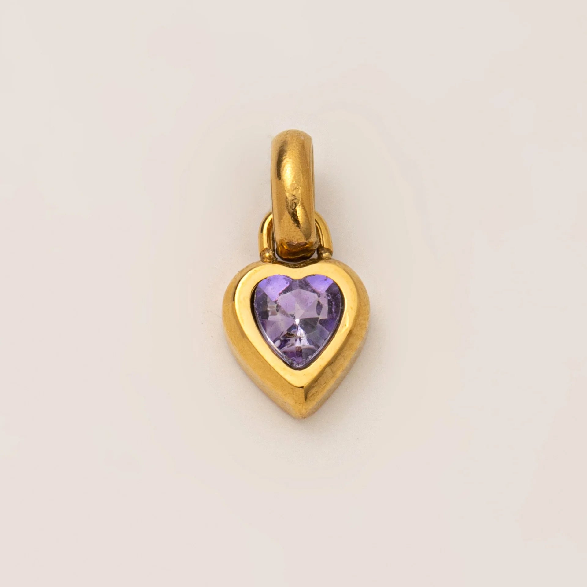 Birthstone Charm Heart Pendant For Women Gold Color Stainless Steel Charm Necklace Bracelet DIY Making Accessories Dropshipping