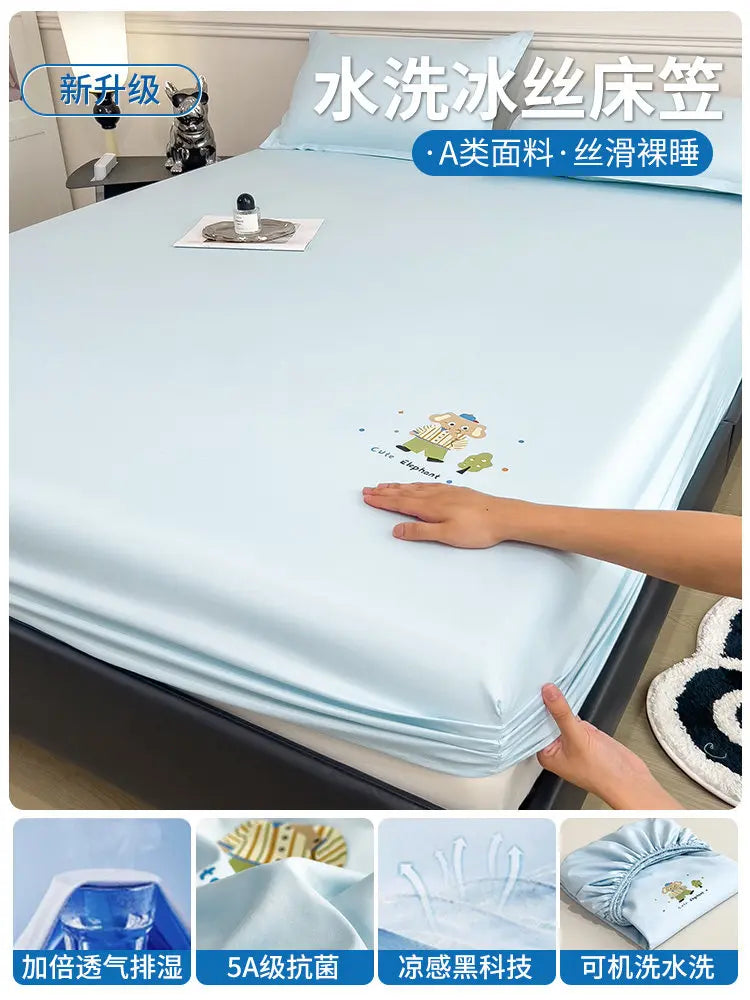 Cute Bedroom Bedsheets Cooling Kids Comferter Blue Bedsheets Pillow Cover Soft Ropa De Cama Juego Completo Bedding Set