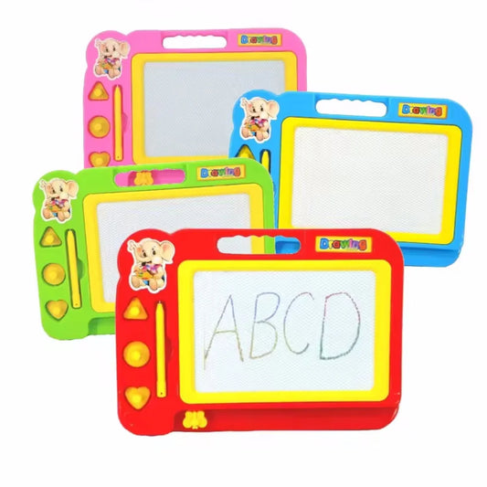 Mini Magnetic Drawing Board Erasable Colorful Writing Pad with One Pen Painting Graffiti Art Educational Preschool Tool Kids Toy