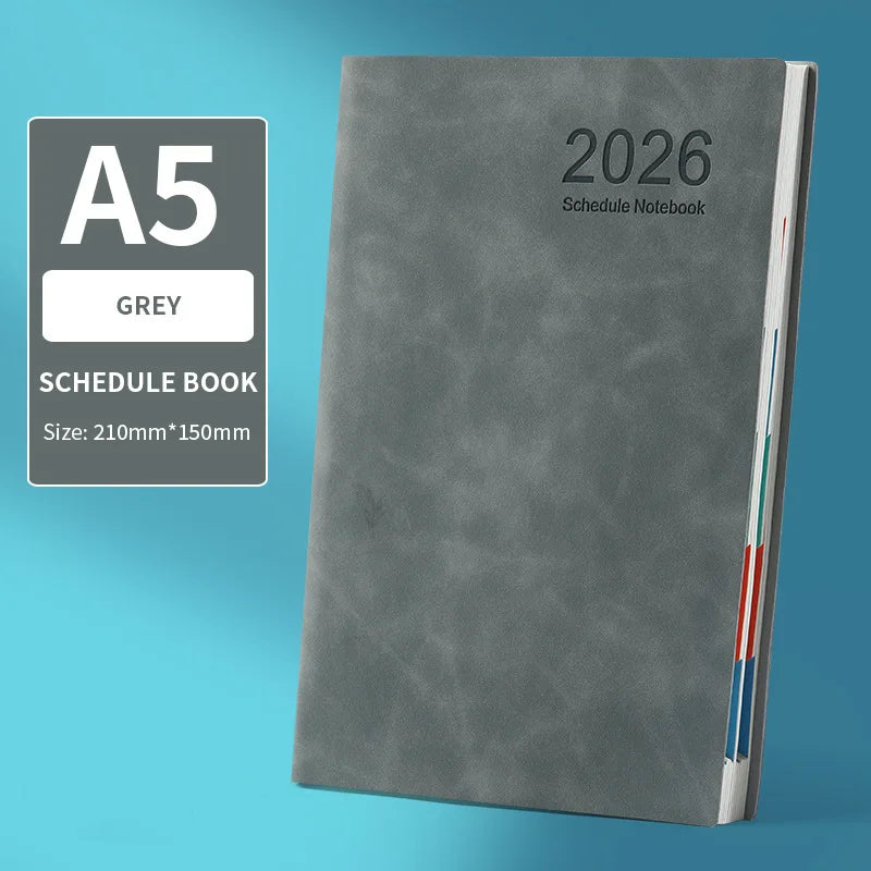 2026 A5 Daily Planner Notebook, 365 Days English Schedule Book, Productivity Journal For Work, Study And Time Management