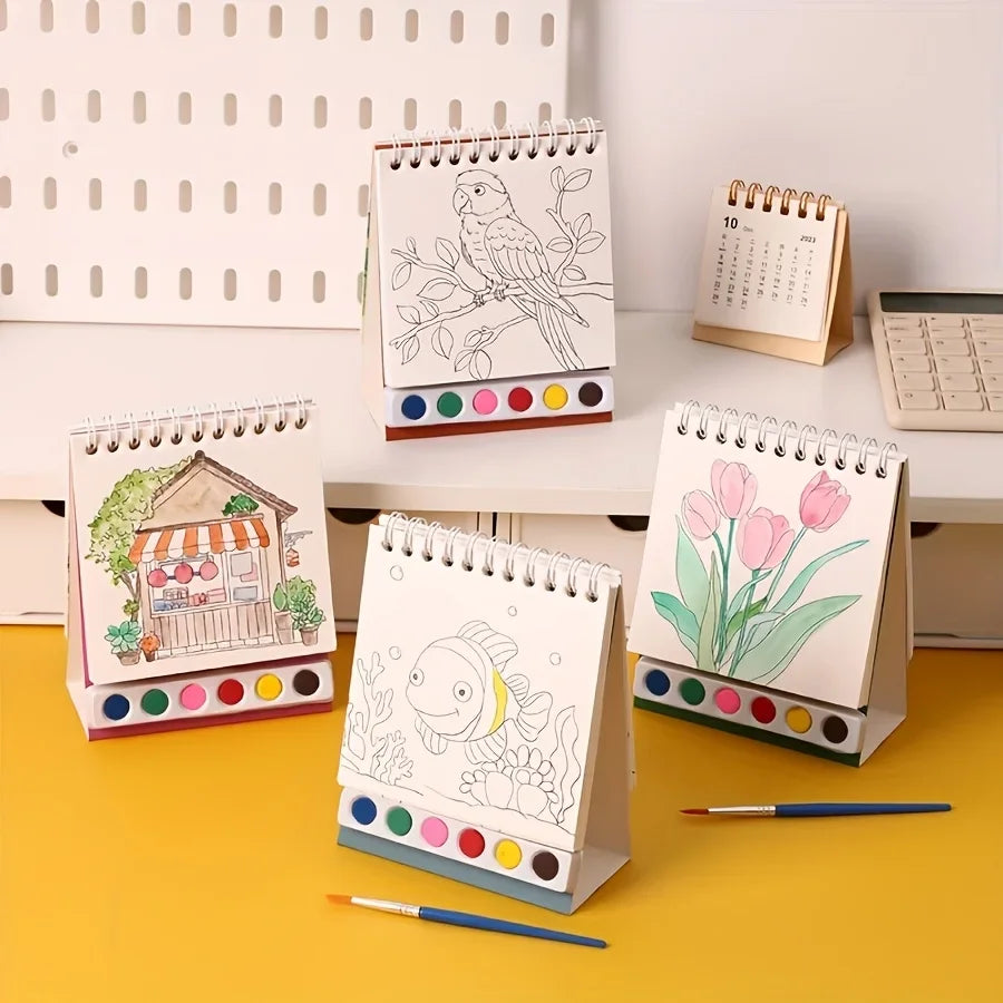 20 sheet watercolor sketchbook set, colorless leaves, suitable for creative drawing boards of students and professionals