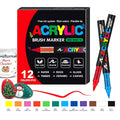 High Quality Acrylic Paint Pens Markers Set Brush Tip Paint Marker For Rock Painting Wood Canvas Stone Christmas Gift DIY Crafts