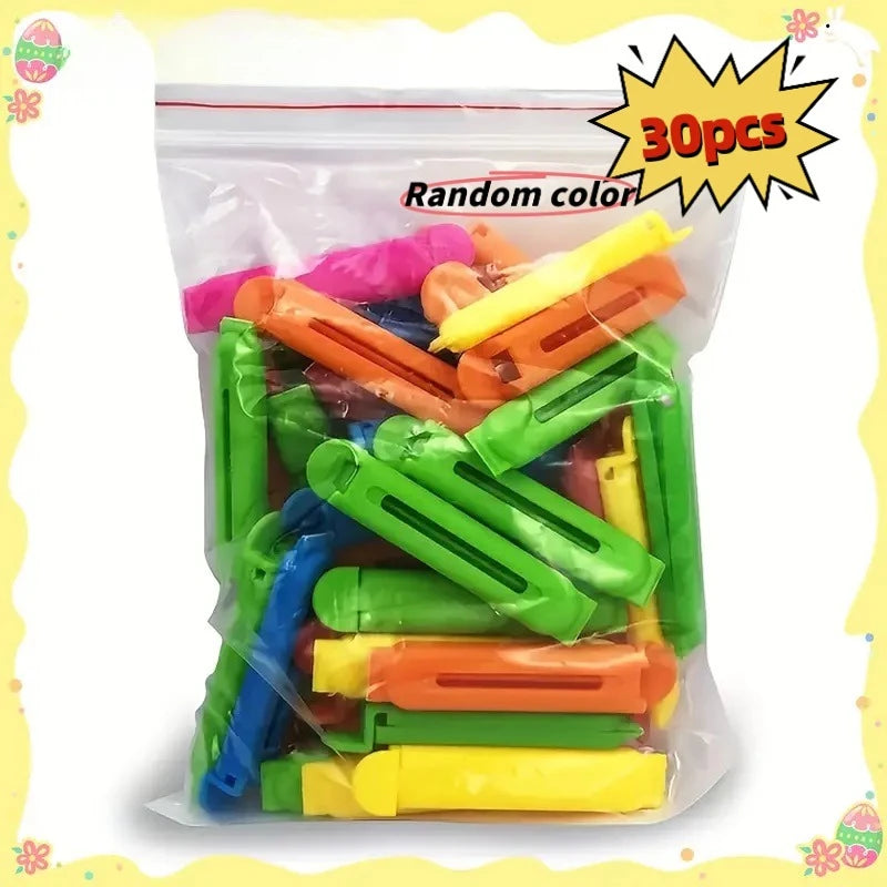 30pcs Multicolor Food Sealing Clips: Keep Snacks Fresh and Dry - 7cm Clips, Perfect for Kitchen Storage