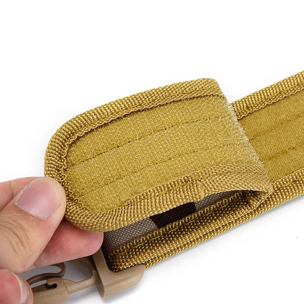 Neutral Wide Nylon Tactical Belt, Camouflage Oxford Cloth Design, Sturdy Waist Strap for Outdoor Mountaineering, Work & Training