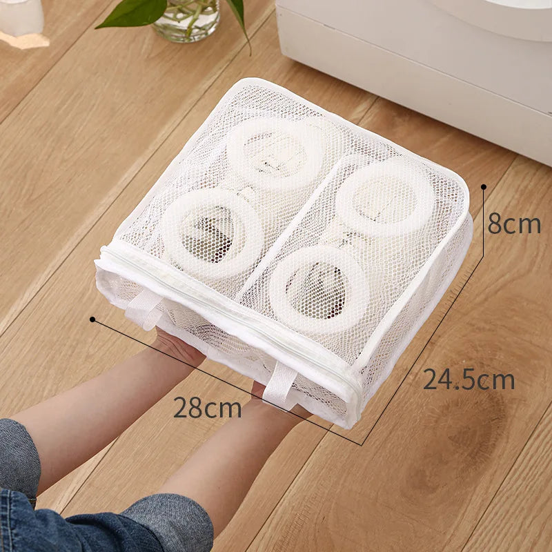 Shoes Laundry Bag Coarse Net Dirty Canvas Shoes Storage Pouch Hangbag Sneakers Wash Protection Sleeve Slippers Washing Bags New