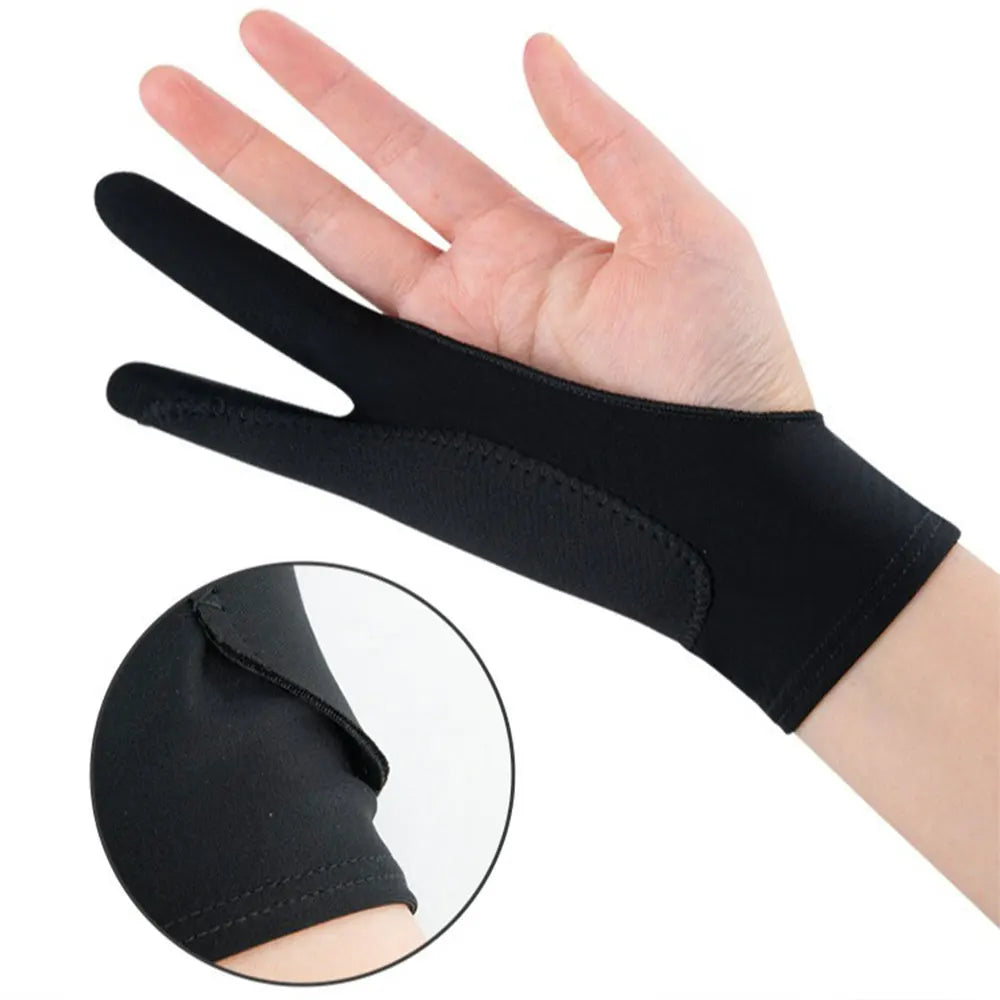 1PC Two-Finger Hand Painting Gloves Oil Painting Art Supplies Anti-touch Tablet Digital Board Screen Touch Drawing Anti-fouling