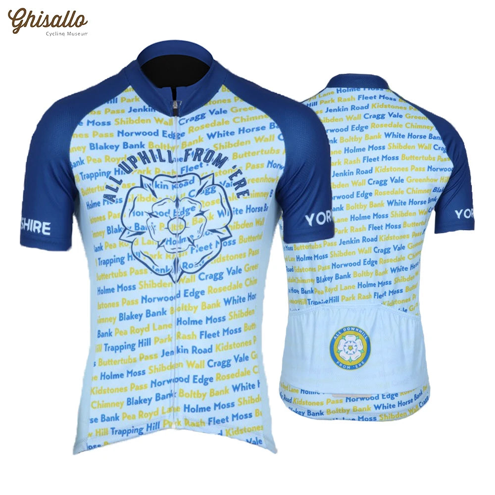 Yorkshire Cycling Jersey Set for Men, Road Bike Equipment, Cycling Shirt, Clothing Shorts, Quick Dry, Bicycle Clothes, New