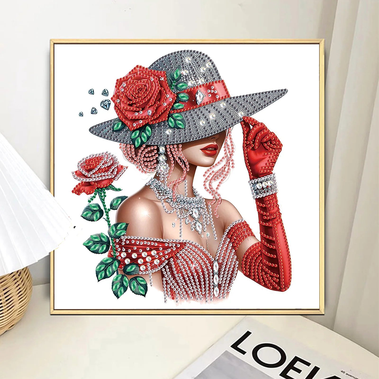 Diamond Art Painting Kits for Adults,DIY Elegant lady Special Shape Diamond Art Kits for Beginners for Home Wall Decoration Gift