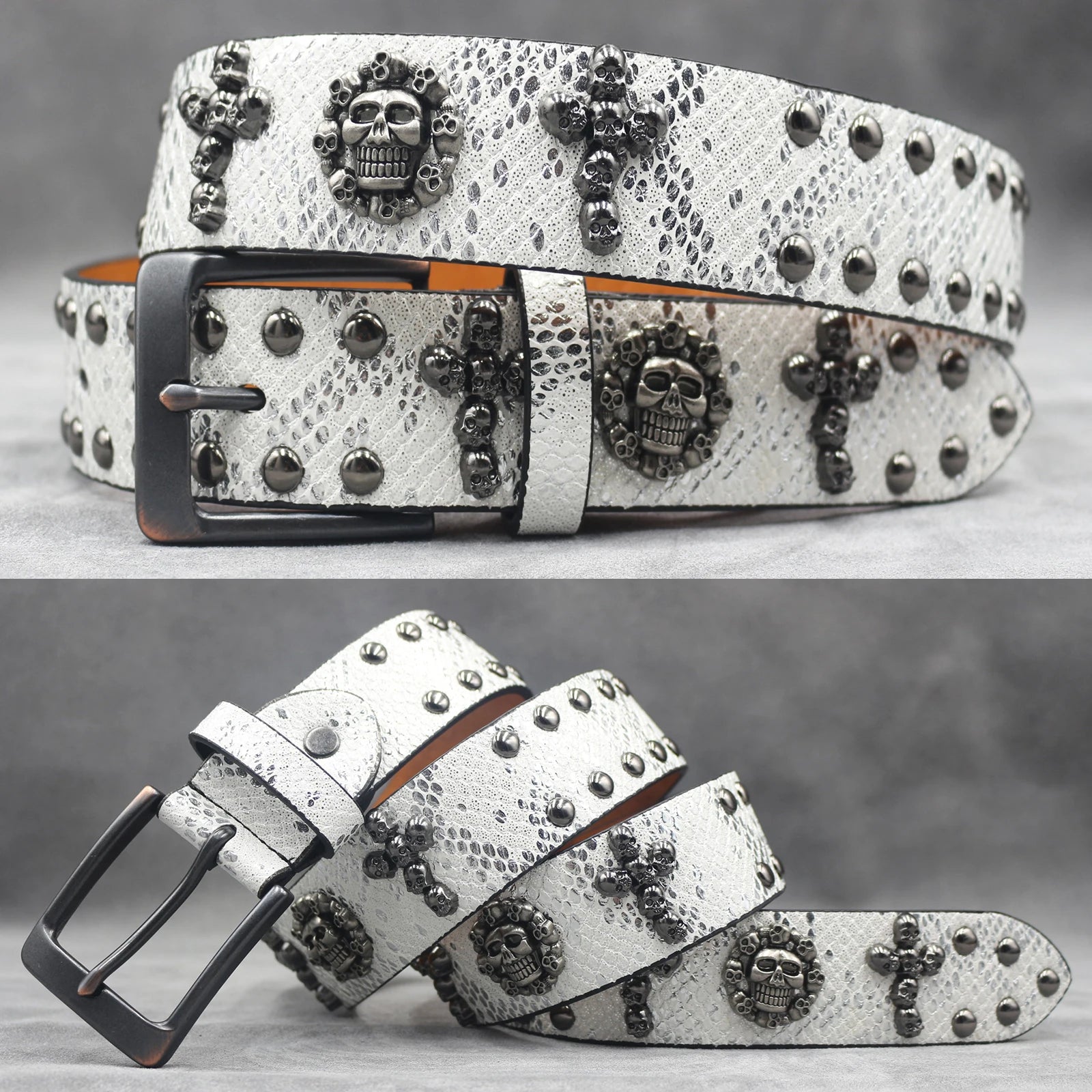 Rivet PU  Leather men's belt Fashion alloy belts Buckle luxury brand jeans belts for men business belt female belt
