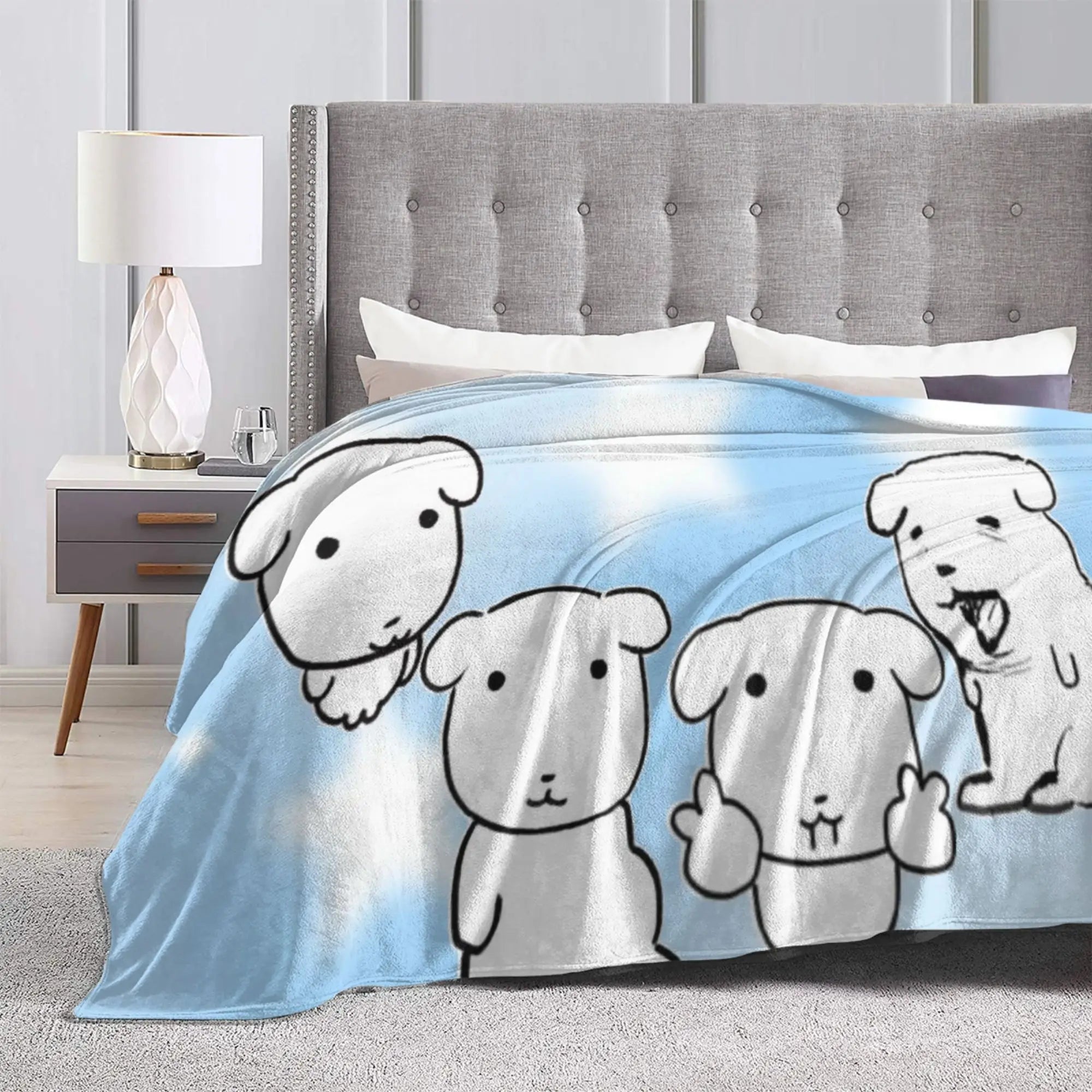 Cute GANADI Blanket Kids Adults  Flannel Throw Blanket For Sofa Home Soft Custom Quality Bedspread Gift