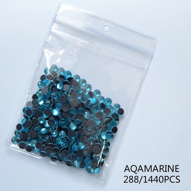 High Quality Glass Clear Hotfix Rhinestone  SS4-SS30 Hot Fix Rhinestones for Clothes Decorations DIY Wedding Dress Rhinestones
