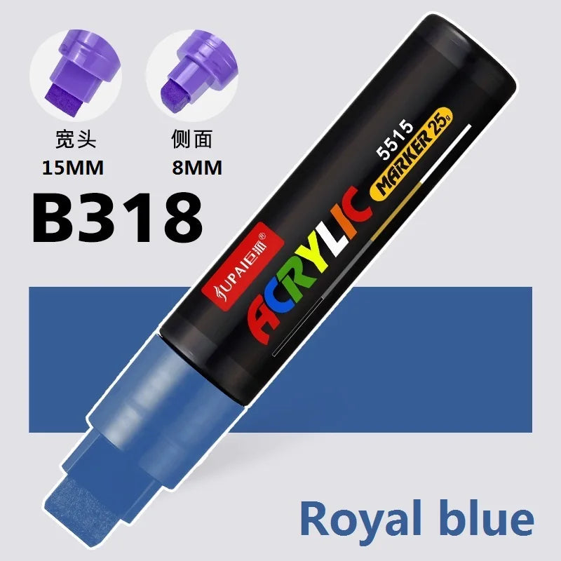 15 Colors Larger Capacity Acrylic Marker Pens,Ultra Wide Head 15MM/8MM Graffiti,Painting,Drawing,advertising posters Art Supplie