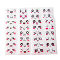6 Sheets/Set Cute Expression Adhesive Sticker Notebook Hand Account DIY Decoration Transparent Lovely Cartoon Stickers