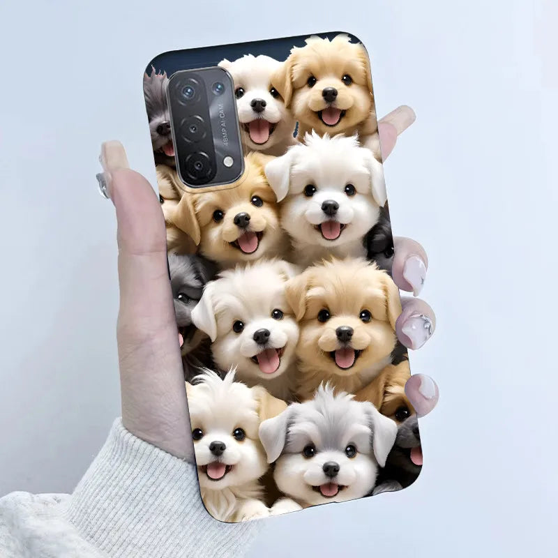 For Oppo A54 5G A74 5G A93 5G Case Soft TPU Silicone Cover Cute Astronaut Panda Phone Case CPH2195 CPH2197 CPH2263 Coque Funda