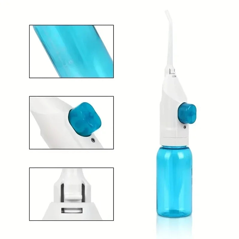 Portable Manual Oral Irrigator – High-Pressure Water Flosser for Deep Dental Cleaning