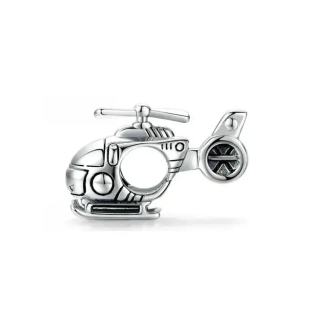 Hot Sale 925 Silver Plane Passport Donut Speedboat Motorbike TV Charm Bead Diy Fit Original Pandent Charms Bracelet Jewelry