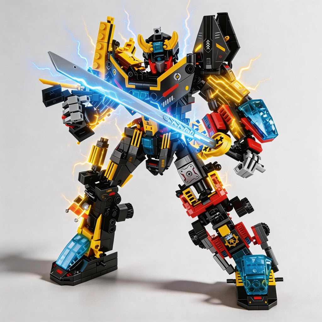 Mech Building Blocks Set 12IN1 Transformable Robot Building Blocks DIY Assembly Toys for Boys Children Christmas Holiday Gift