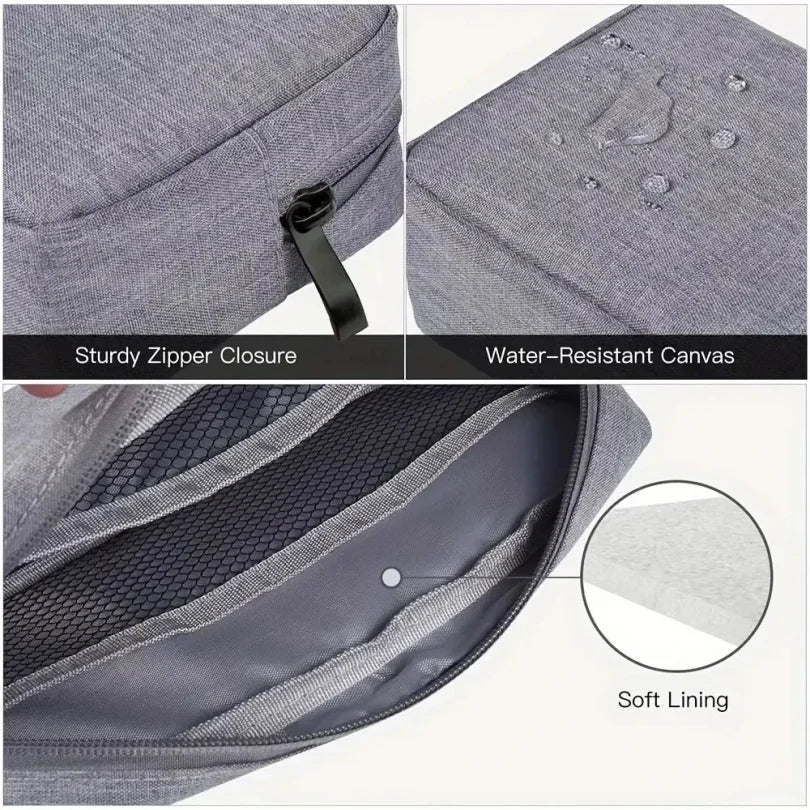 Travel Essentials Pouch Organizer for USB Cables Earphones Gadgets Storage Bag Digital Accessories Makeup Cover Devices
