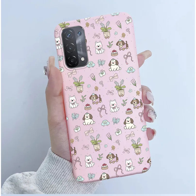 For Oppo A54 5G A74 5G A93 5G Case Soft TPU Silicone Cover Cute Astronaut Panda Phone Case CPH2195 CPH2197 CPH2263 Coque Funda