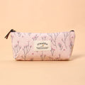 Cute Kawaii Floral Flower Canvas Zipper Pencil Cases Fabric Flower Tree Pen Bags School Supplies