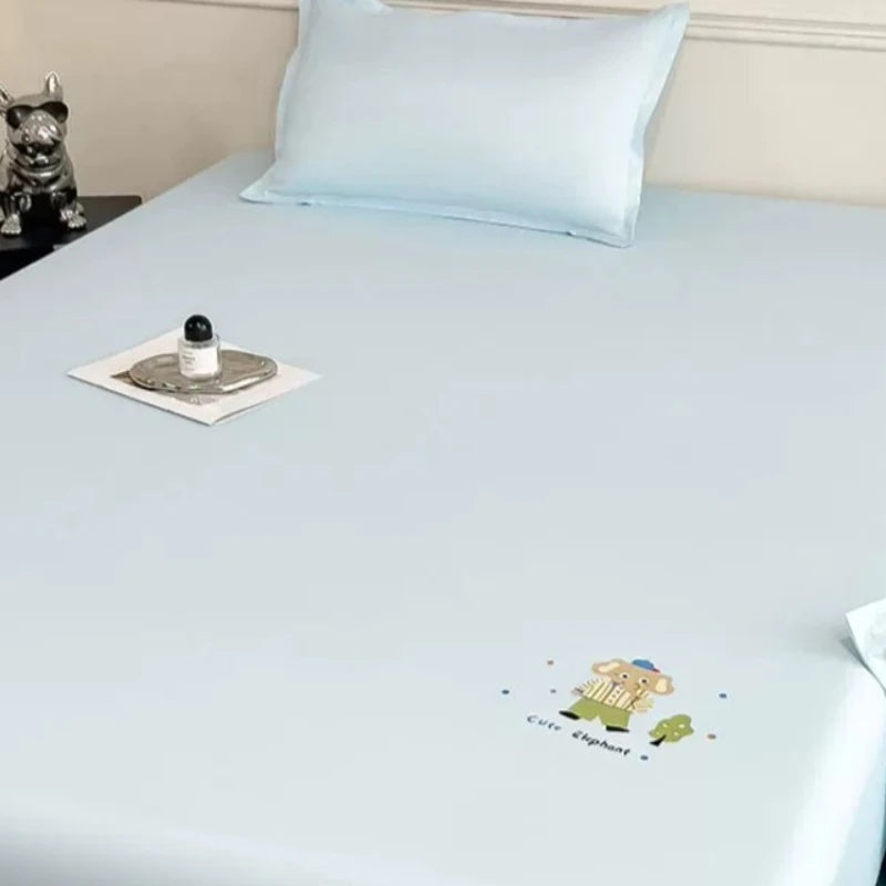 Cute Bedroom Bedsheets Cooling Kids Comferter Blue Bedsheets Pillow Cover Soft Ropa De Cama Juego Completo Bedding Set