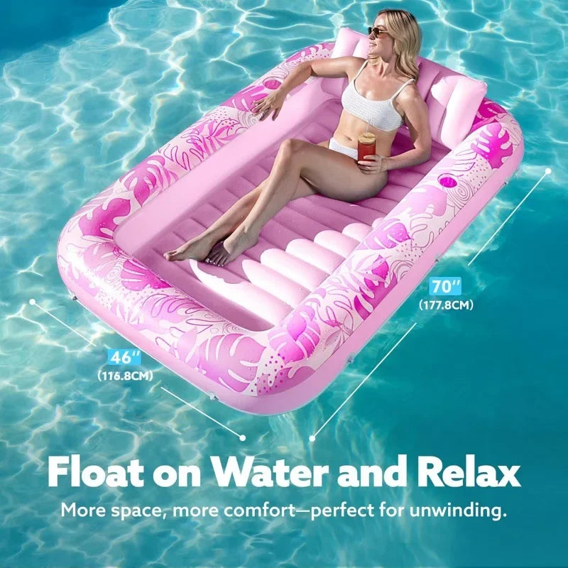 Adult Inflatable Tanning Pool Lounger Large Bathtub Water Bed Cross-Border in Stock for Relaxation And Sunbathing