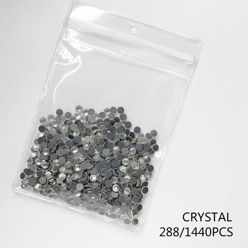 High Quality Glass Clear Hotfix Rhinestone  SS4-SS30 Hot Fix Rhinestones for Clothes Decorations DIY Wedding Dress Rhinestones