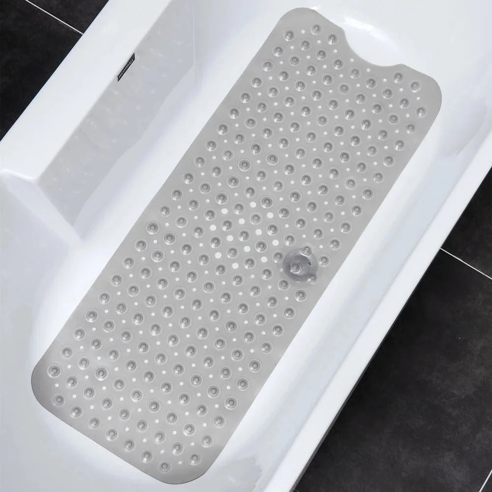 40x100cm Bathtub Mats Anti-Skid Color Shower Mat With Sucker Non-Slip Bath Mat Soft Massage Pad Kid's Elder Bathroom Carpet Rug