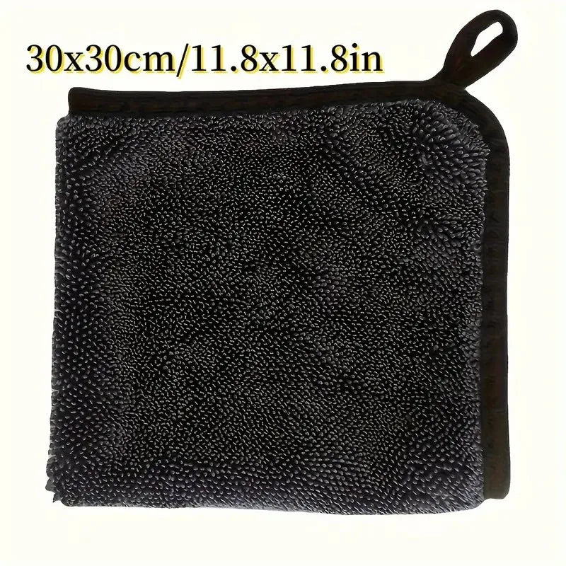 1pc Ultra-Absorbent Microfiber Cleaning Cloth - Soft, Durable & Quick-Dry Towel for Cars, Home, and Bathroom Use