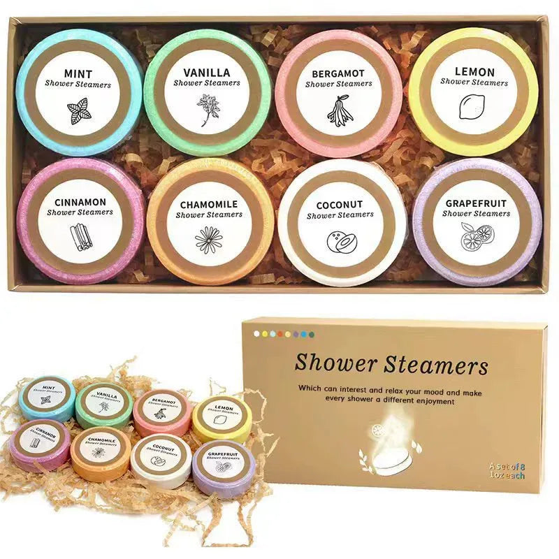 8Pcs Bath Salt Tablets Set, Natural Relaxing Spa Bath For Bathtub, Body Care Suitable For Women And Men, Home & Hotel