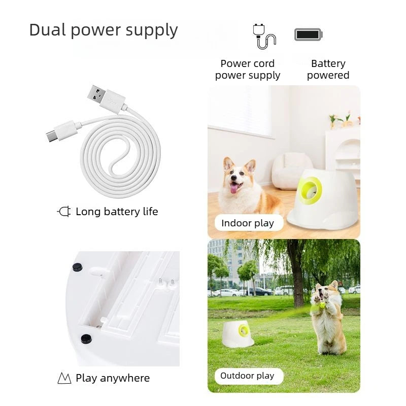 Automatic Dog Ball Launcher, Toy, Tennis Ball Machine, Ball Dispenser, Pet Interactive Launcher