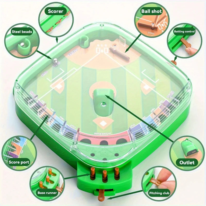 Baseball League Tabletop Game 2-Player Exciting Desktop Baseball Competition Perfect for Parties Birthdays * Graduation Gifts